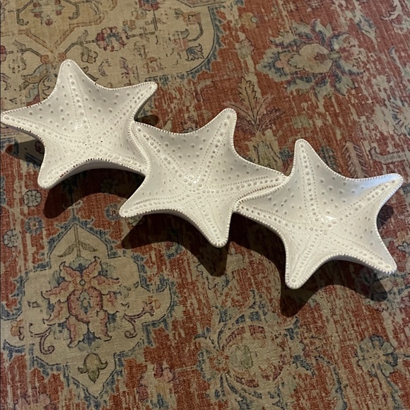 Mud Pie Cream Starfish Trio Wall Art - Picture 1 of 2